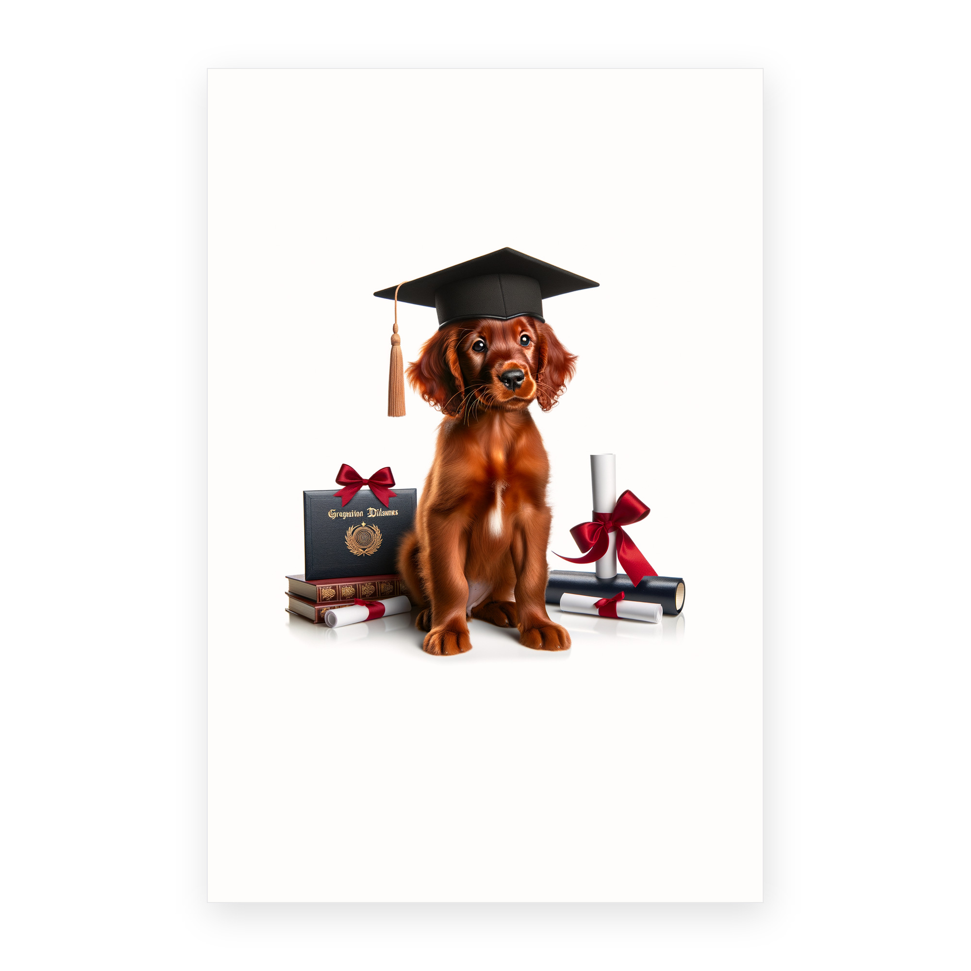 Irish Setter Puppy greeting card