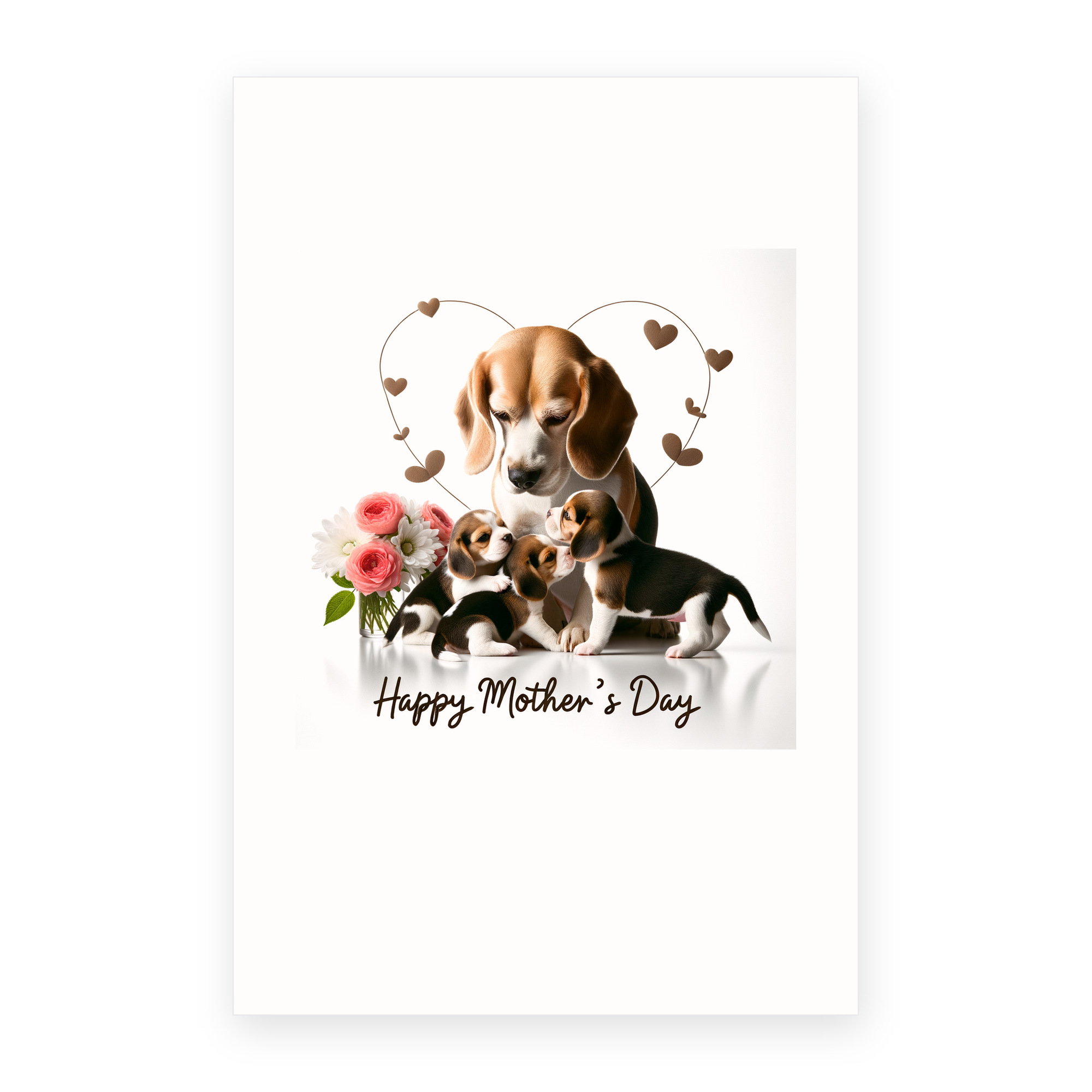 Beagle greeting card