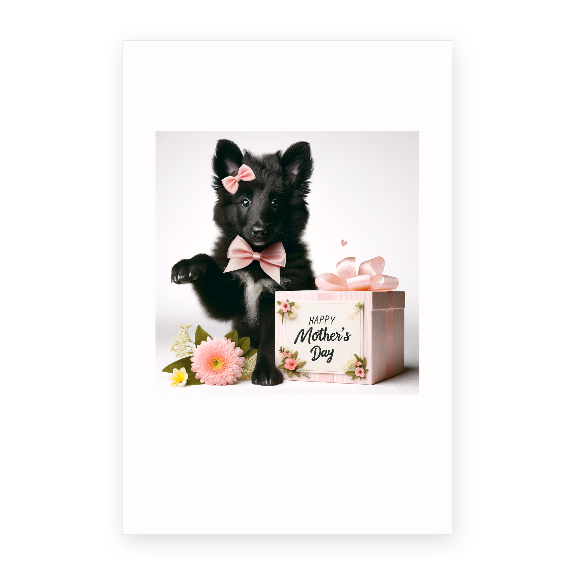 Belgian Sheepdog Puppy greeting card