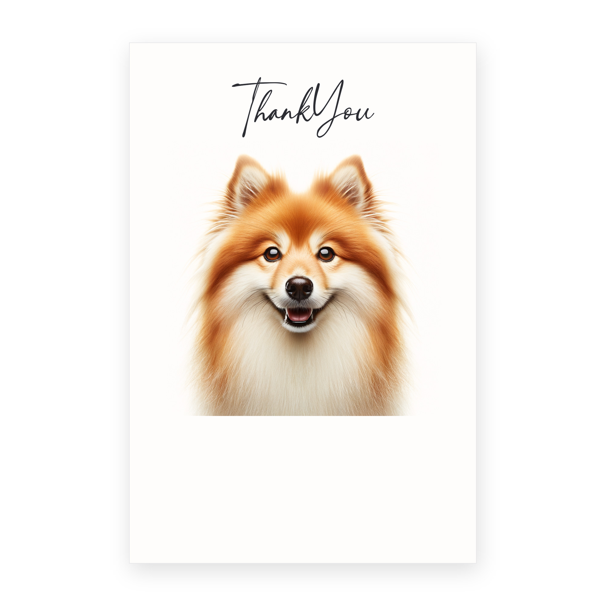 DistinctInk Thank You Greeting Card - Finnish Spitz