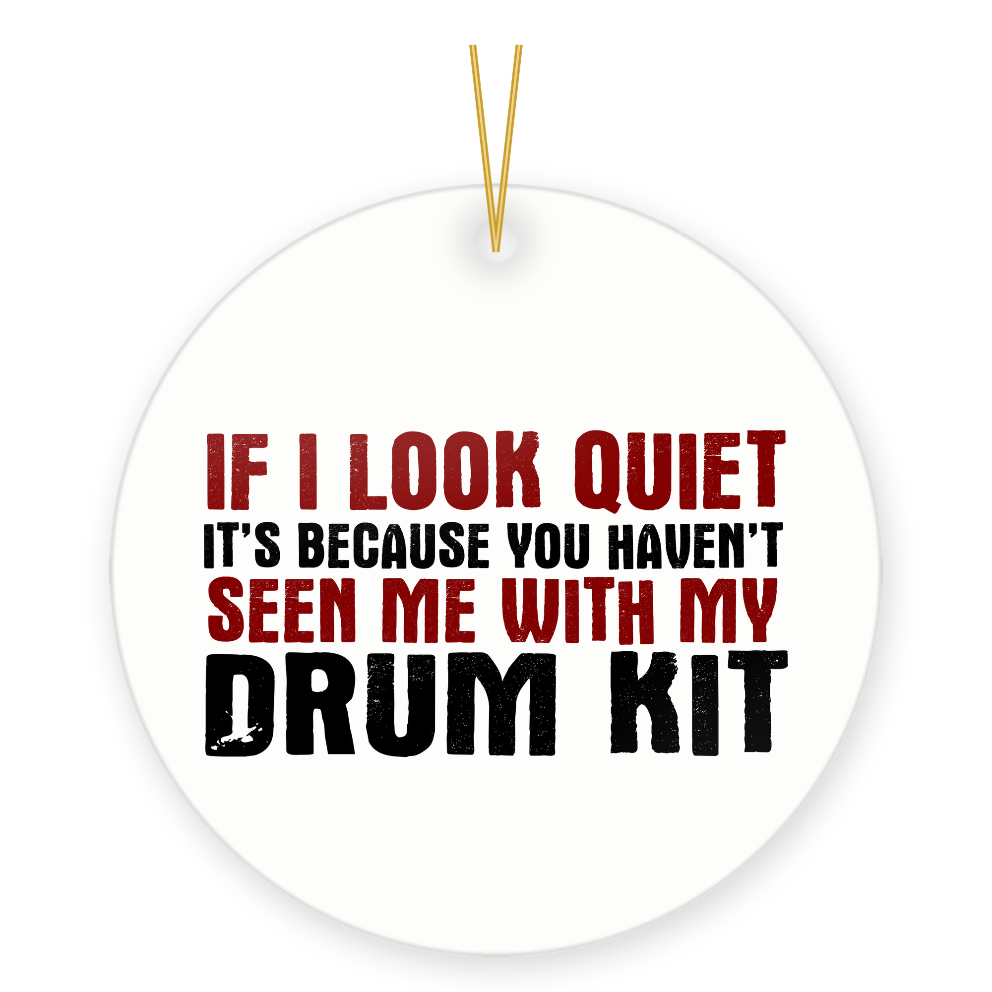 Drummer Christmas Ornament, Funny Drum Set Gift for Musicians