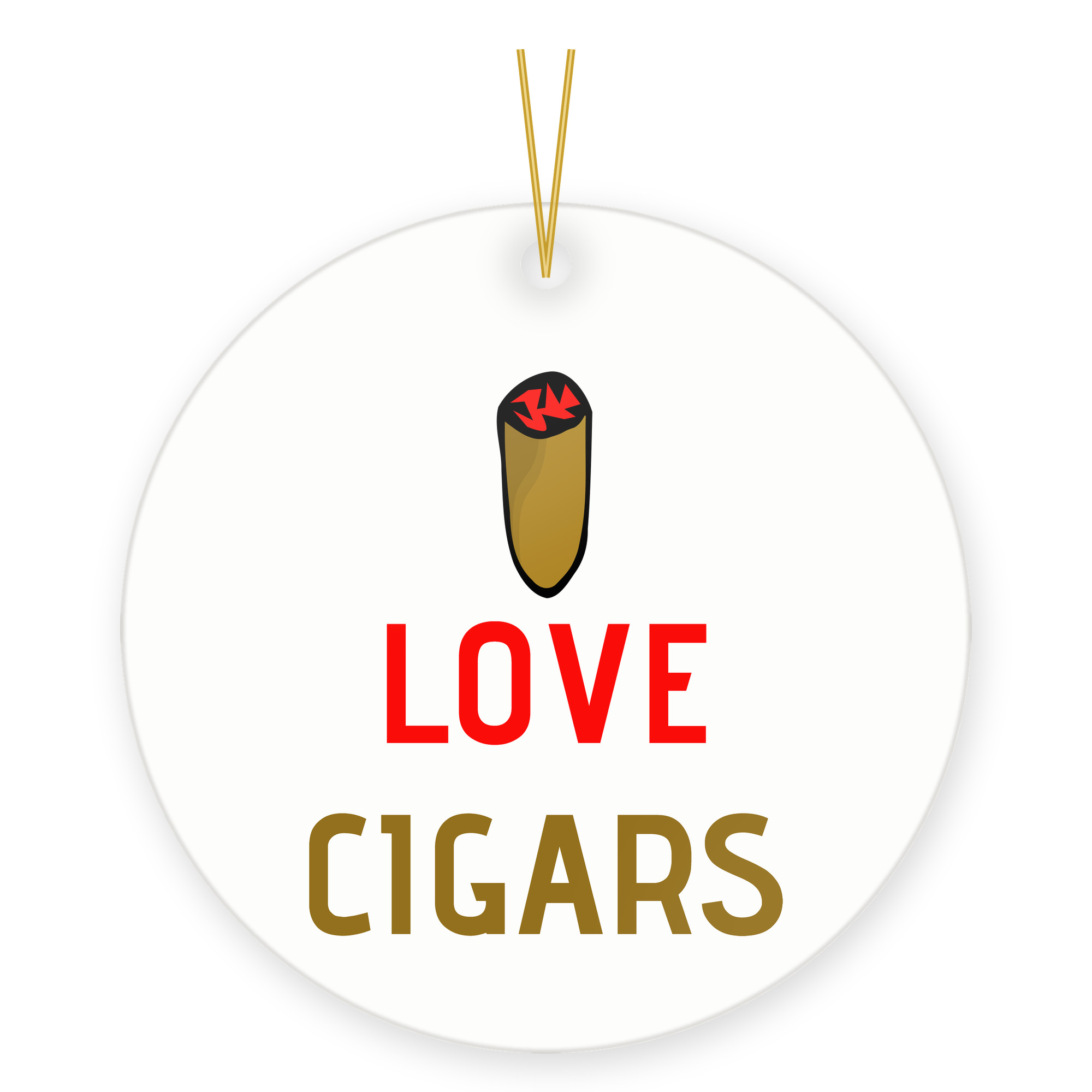 Cigar Lover Ornament for Stogie Aficionados and Lounge Friends