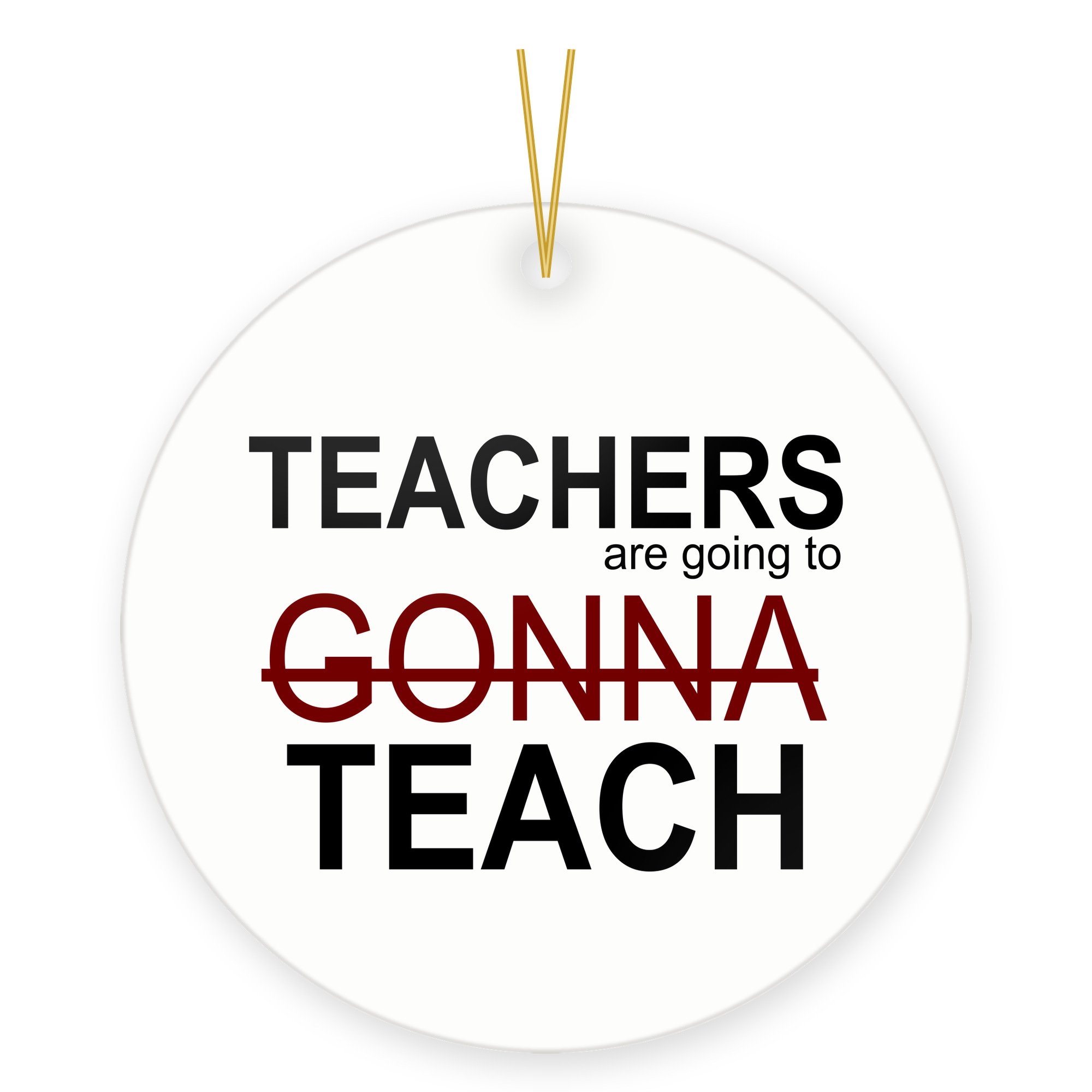 School Teacher Funny Grammar Christmas Ornament Gift