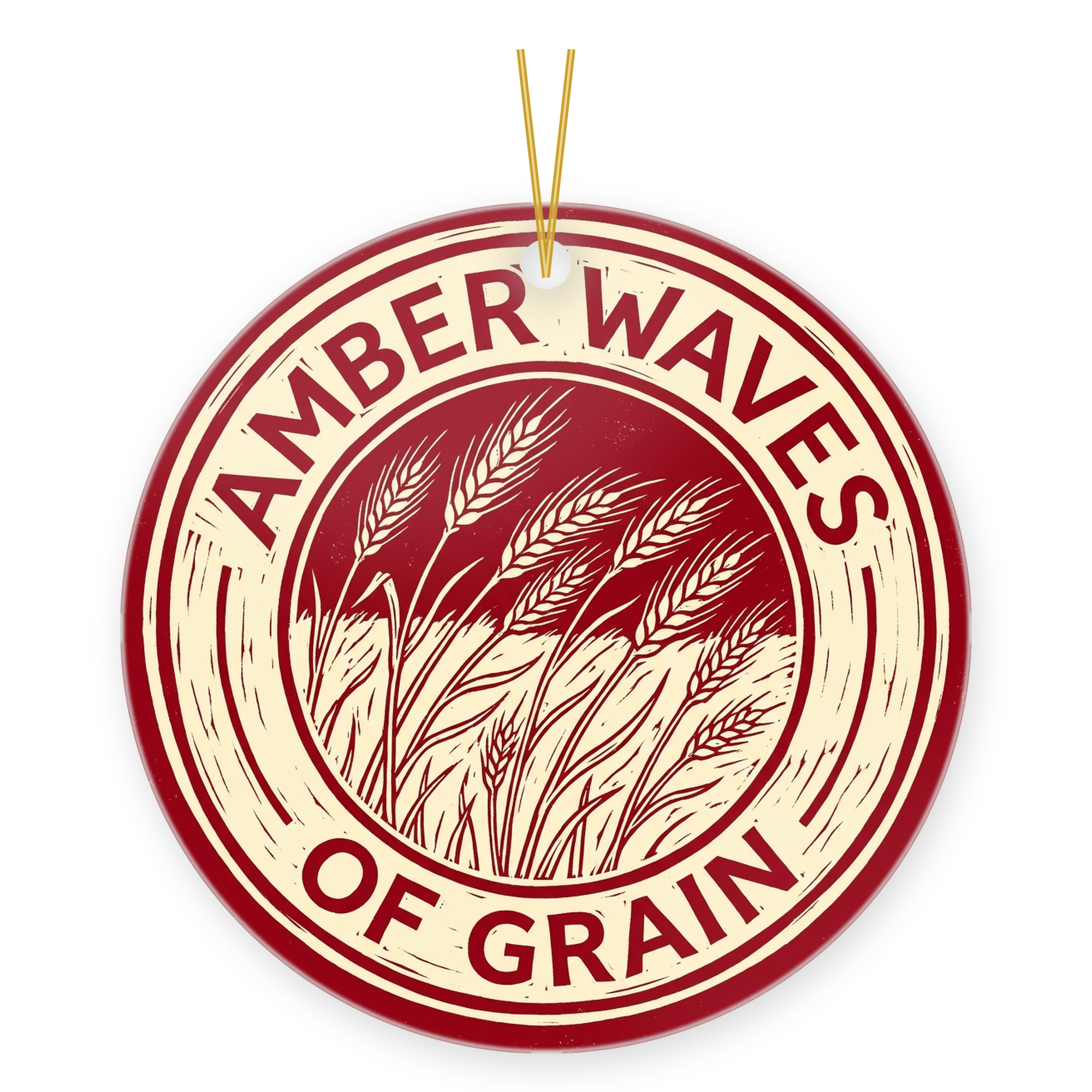 Wheat Farmer Ornament, Amber Waves of Grain Heartland Harvest Gift
