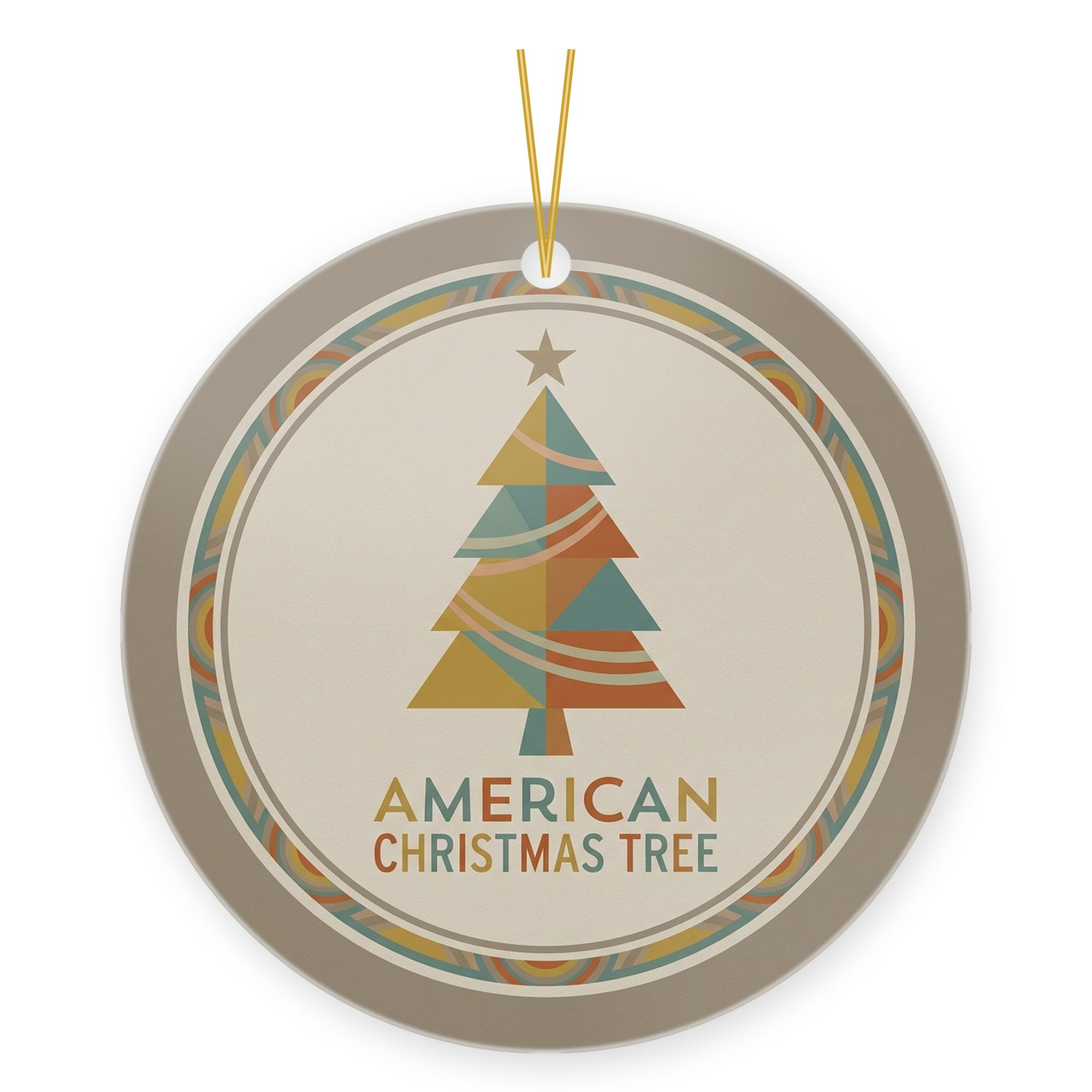 American Christmas Tree Ornament for Family Holiday Gift