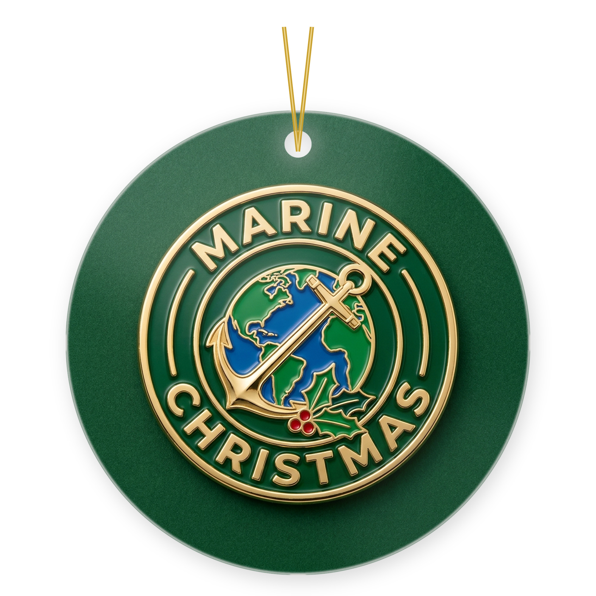 Marine Family Christmas Ornament, Military Service Member Gift