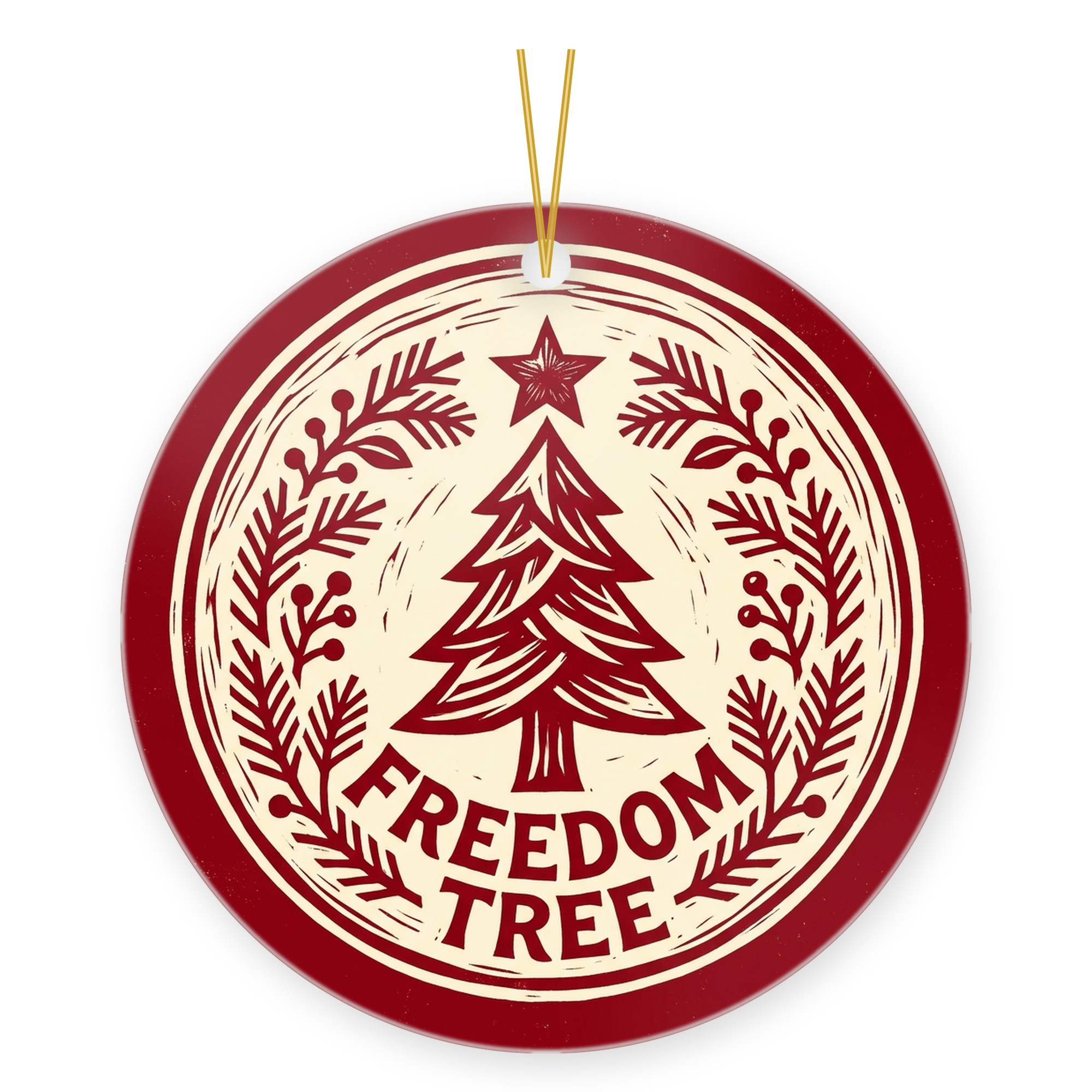 Patriot Freedom Tree Ornament Christmas Gift for Veteran or Liberty Lover